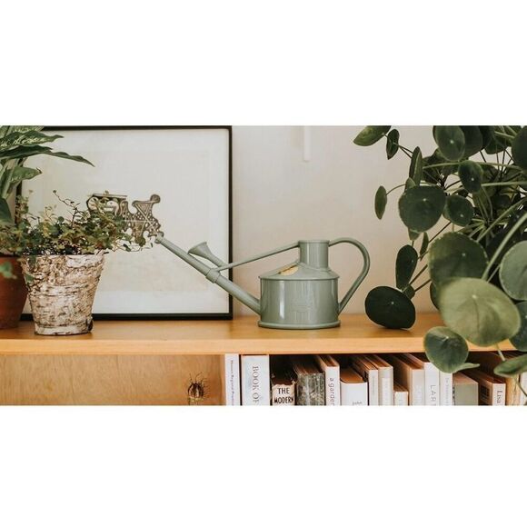 Plastic Watering Can, Mini Water Can for Indoor Plants Sage Green 1 Pint New - Picture 4 of 10